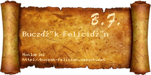 Buczák Felicián névjegykártya